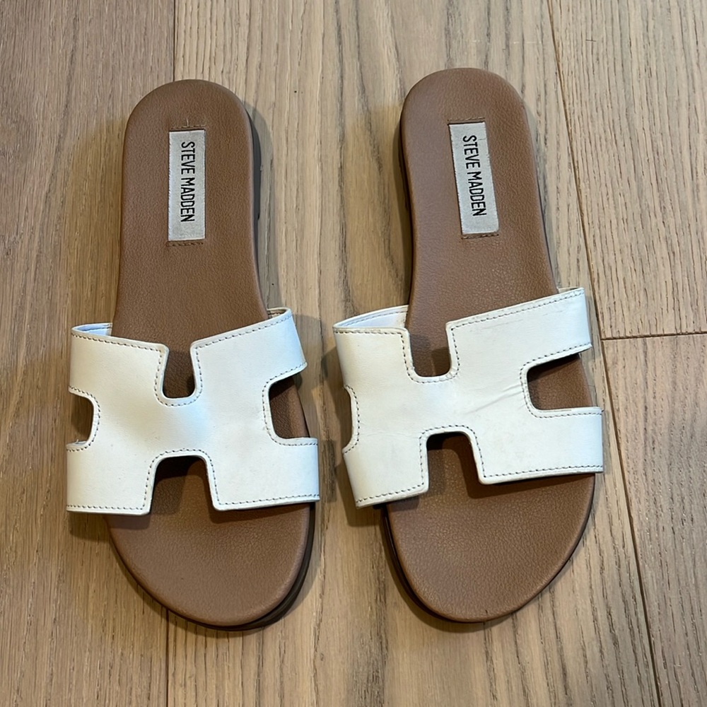 Steve Madden White Sandals